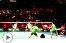 Badminton Ballwechsel
